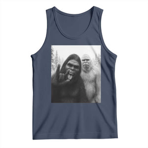 Bigfoot Selfie Christmas Tank Top Sasquatch Yeti Rock On Hand TS14 Navy Print Your Wear
