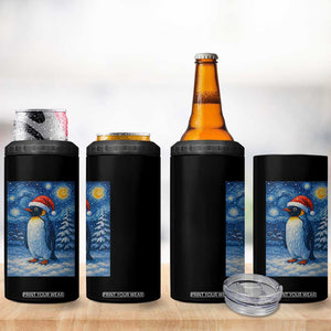 Penguin Christmas 4 in 1 Can Cooler Tumbler Starry Night Van Gogh TS14 Print Your Wear