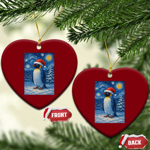 Penguin Xmas Ceramic Ornament Starry Night Van Gogh TS14 Print Your Wear