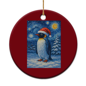 Penguin Xmas Ceramic Ornament Starry Night Van Gogh TS14 1pc Red Print Your Wear
