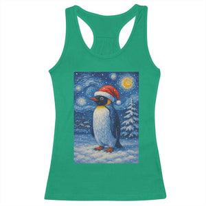 Penguin Christmas Racerback Tank Top Starry Night Van Gogh TS14 Irish Green Print Your Wear