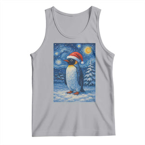 Penguin Christmas Tank Top Starry Night Van Gogh TS14 Athletic Heather Print Your Wear
