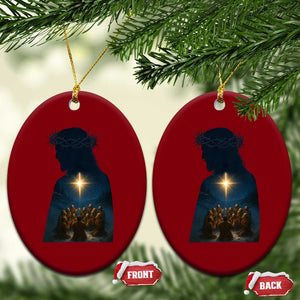 Jesus Christian Xmas Ceramic Ornament Christian Saints Praying Under The Star of Bethlehem TS14 Print Your Wear