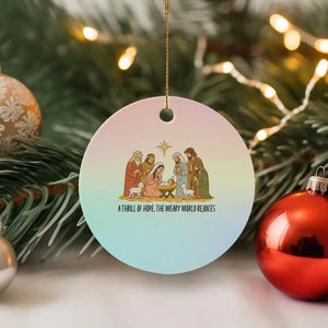 Nativity Scene Xmas Ceramic Ornament Baby Jesus Christian Faith TS14 1pc Pastel Print Your Wear
