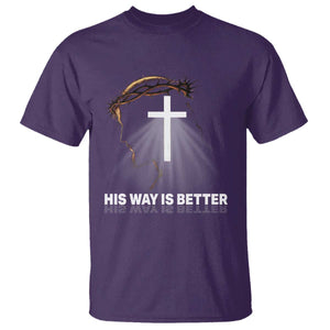 Jesus Christan T Shirt His Way Is Better TS14 Purple Print Your Wear