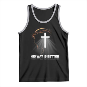 Jesus Christan Tank Top His Way Is Better TS14 Black Athletic Heather Print Your Wear