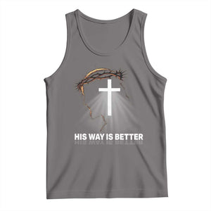 Jesus Christan Tank Top His Way Is Better TS14 Deep Heather Print Your Wear