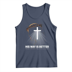 Jesus Christan Tank Top His Way Is Better TS14 Navy Print Your Wear