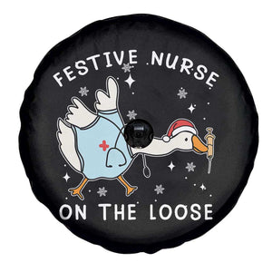 Funny ER Nurse Goose Christmas Spare Tire Cover Festive Nurses On The Loose TS14 Print Your Wear