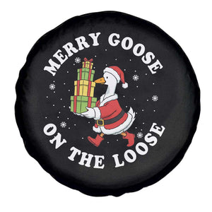 Festive Goose on The Loose Spare Tire Cover Funny Goose Christmas Meme TS14 Print Your Wear