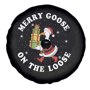 Festive Goose on The Loose Spare Tire Cover Funny Goose Christmas Meme TS14 Print Your Wear