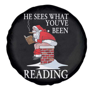 Funny Bookish Christmas Spare Tire Cover He Sees What You Have Been Reading TS14 Print Your Wear
