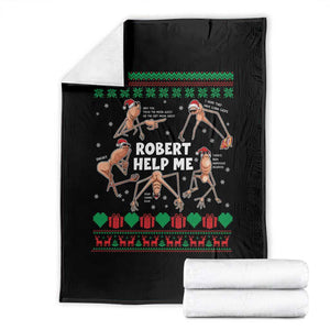 Marcus The Worm Christmas Meme Throw Blanket TS14 Black Print Your Wear