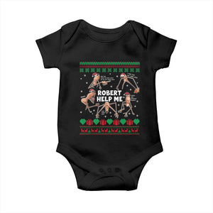 Marcus The Worm Christmas Meme Baby Onesie TS14 Black Print Your Wear