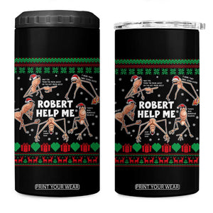 Marcus The Worm Christmas Meme 4 in 1 Can Cooler Tumbler TS14 One Size: 16 oz Black Print Your Wear