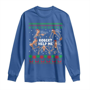 Marcus The Worm Christmas Meme Long Sleeve Shirt TS14 Royal Blue Print Your Wear