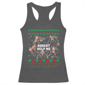 Marcus The Worm Christmas Meme Racerback Tank Top TS14 Dark Heather Print Your Wear