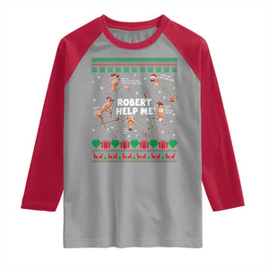 Marcus The Worm Christmas Meme Raglan Shirt TS14 Sport Gray Red Print Your Wear