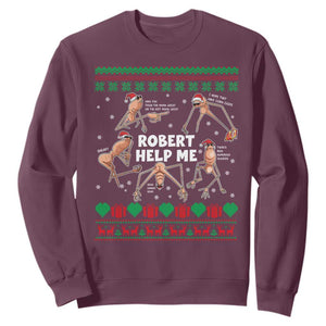 Marcus The Worm Christmas Meme Sweatshirt TS14 Maroon Print Your Wear