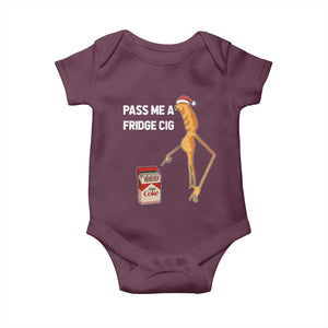 Marcus The Worm Christmas Meme Baby Onesie Pass Me A Fridge Cig TS14 Maroon Print Your Wear