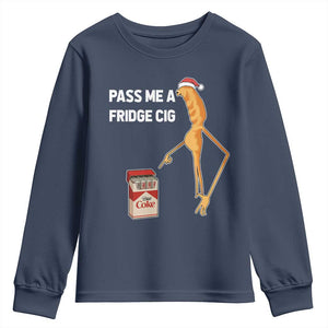 Marcus The Worm Christmas Meme Youth Sweatshirt Pass Me A Fridge Cig TS14 Navy Print Your Wear