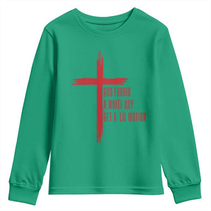 God Forbid A White Boy Get A Lil Motion Youth Sweatshirt Funny Christian Quote Meme TS14 Irish Green Print Your Wear