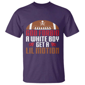 God Forbid A White Boy Get A Lil Motion T Shirt Funny Football Quote TS14 Purple Print Your Wear