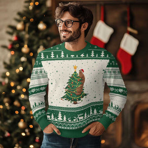 Marcus The Worm Robert Meme Funny Xmas Ugly Christmas Sweater TS14 Beige Green Print Your Wear