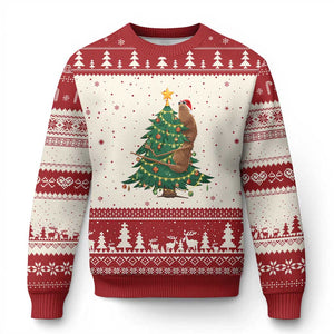 Marcus The Worm Robert Meme Funny Xmas Ugly Christmas Sweater TS14 Beige Red Print Your Wear