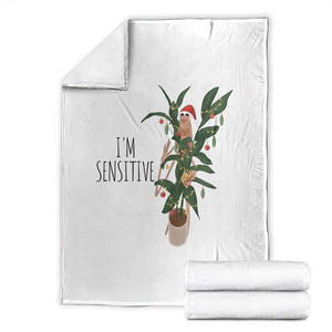 Marcus The Worm Christmas Meme Throw Blanket I Am Sensitive TS14 White Print Your Wear