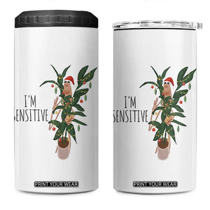 Marcus The Worm Christmas Meme 4 in 1 Can Cooler Tumbler I Am Sensitive TS14 One Size: 16 oz White Print Your Wear