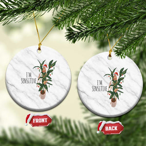 Marcus The Worm Christmas Meme Ceramic Ornament I Am Sensitive TS14 1pc White Marble Print Your Wear
