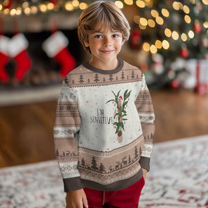 Marcus The Worm Xmas Meme Ugly Christmas Sweater I Am Sensitive TS14 Mocha Mousse Print Your Wear