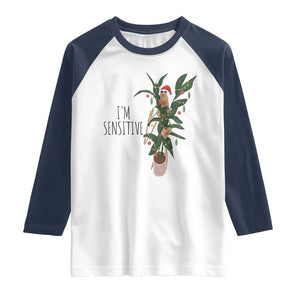 Marcus The Worm Christmas Meme Raglan Shirt I Am Sensitive TS14 White Navy Print Your Wear
