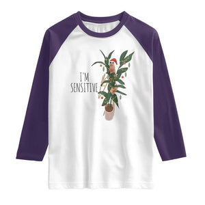 Marcus The Worm Christmas Meme Raglan Shirt I Am Sensitive TS14 White Purple Print Your Wear