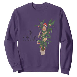 Marcus The Worm Christmas Meme Sweatshirt I Am Sensitive TS14 Purple Print Your Wear