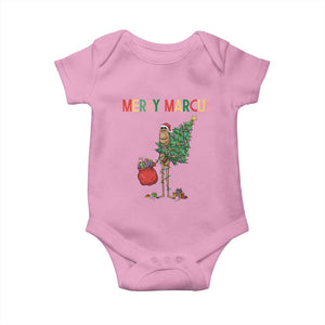 Marcus The Worm Christmas Meme Baby Onesie TS14 Light Pink Print Your Wear
