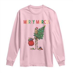 Marcus The Worm Christmas Meme Long Sleeve Shirt TS14 Light Pink Print Your Wear