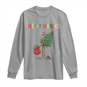 Marcus The Worm Christmas Meme Long Sleeve Shirt TS14 Sport Gray Print Your Wear