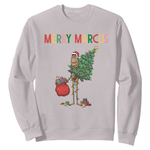 Marcus The Worm Christmas Meme Sweatshirt TS14 Ice Gray Print Your Wear