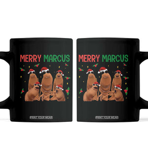 Marcus The Worm Christmas Meme Coffee Mug Funny Brain Rot Gen Z Xmas TS14 Black Print Your Wear