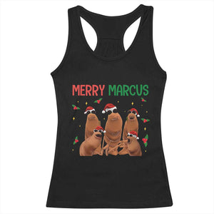 Marcus The Worm Christmas Meme Racerback Tank Top Funny Brain Rot Gen Z Xmas TS14 Black Print Your Wear