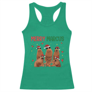 Marcus The Worm Christmas Meme Racerback Tank Top Funny Brain Rot Gen Z Xmas TS14 Irish Green Print Your Wear
