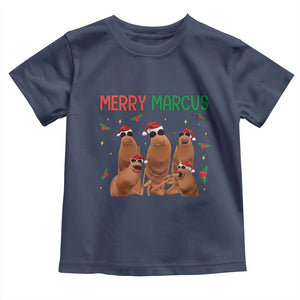 Marcus The Worm Christmas Meme Toddler T Shirt Funny Brain Rot Gen Z Xmas TS14 Navy Print Your Wear