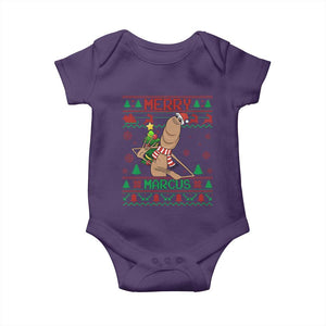Marcus The Worm Christmas Meme Baby Onesie Funny Brain Rot Xmas TS14 Purple Print Your Wear