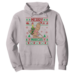 Marcus The Worm Christmas Meme Hoodie Funny Brain Rot Xmas TS14 Ice Gray Print Your Wear