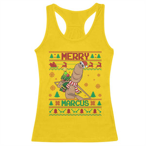 Marcus The Worm Christmas Meme Racerback Tank Top Funny Brain Rot Xmas TS14 Daisy Print Your Wear
