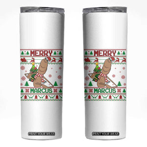 Marcus The Worm Christmas Meme Skinny Tumbler Funny Brain Rot Xmas TS14 White Print Your Wear