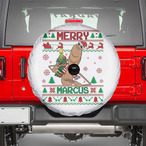 Marcus The Worm Christmas Meme Spare Tire Cover Funny Brain Rot Xmas TS14 White Print Your Wear
