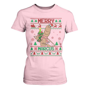Marcus The Worm Christmas Meme T Shirt For Women Funny Brain Rot Xmas TS14 Light Pink Print Your Wear